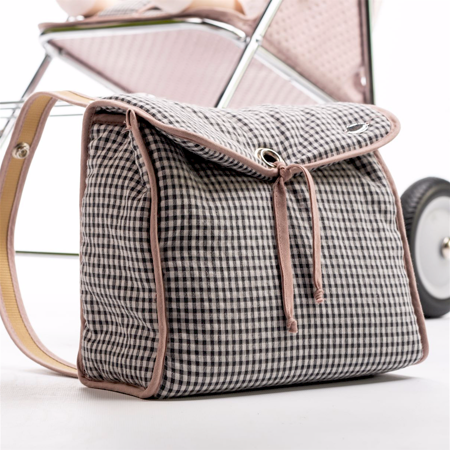 Silla de muñecas Miniflash Vichy + Bolso cochecito Bebelux