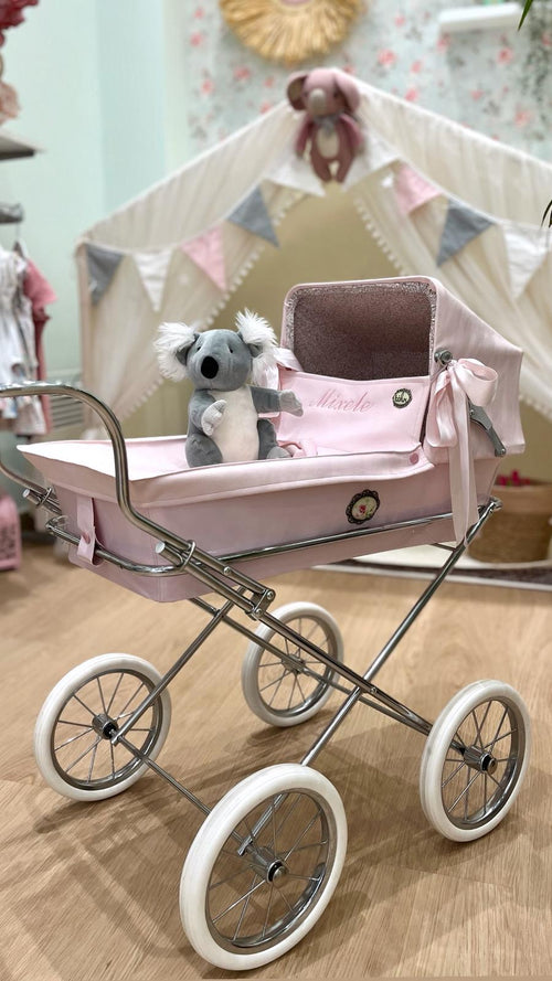 Cochecito de muñecas minisweet Rosa + Bolso Bebelux